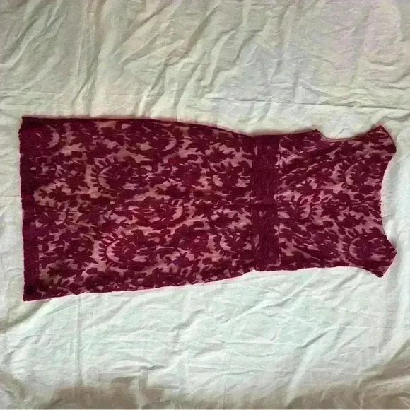 ADRIANNA PAPELL Purple Lace Overlay Dress Size 6 - Picture 6 of 8